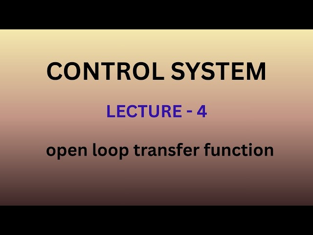 open loop transfer function , OLTF . control system .