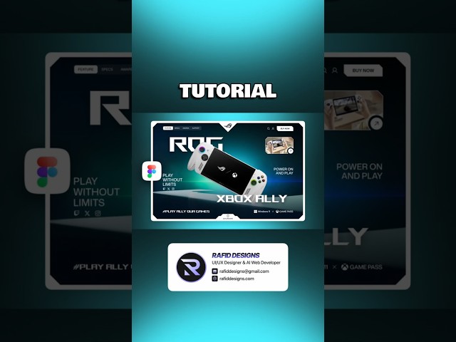 ROG Xbox Ally 3D Website Design in Figma YT | Figma Tutorial