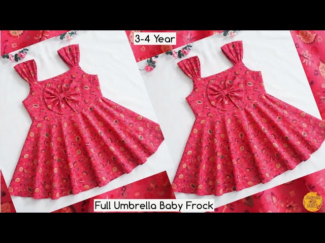 Very easy yoke baby frock design cutting and stitching | How to sew beginners friendly baby frock