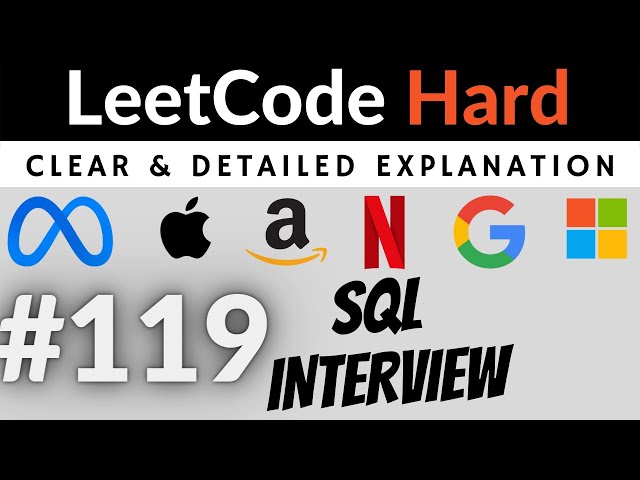 LeetCode Hard 615 "Average Salary: Departments VS Company" Amazon Interview SQL Question Explanation