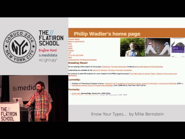 GoRuCo 2014 - Know Your Types - Bringing Static Types to Dynamic Languages by Michael Bernstein