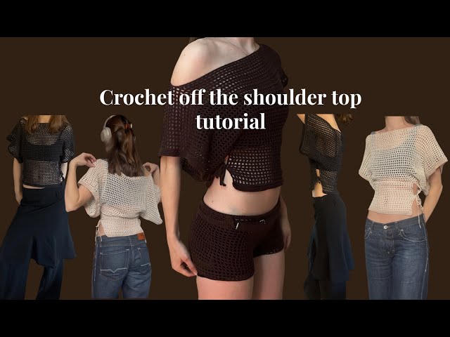 Crochet off the shoulder top
