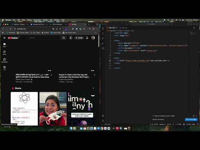 HTML and some CSS use in vs.code #html #css #coding #w3school