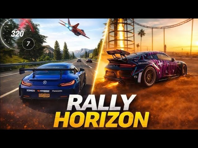 Experience high-speed racing action in Rally Horizon!
