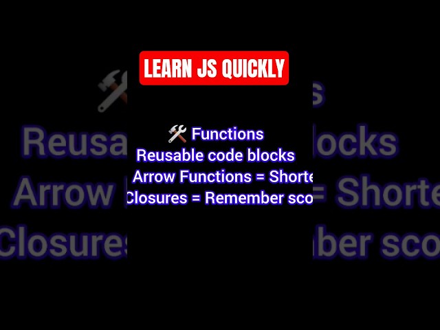 Learn JavaScript in 48 Seconds 🚀 (For Absolute Beginners!)
