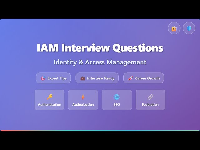 IAM Interview Questions - Identity & Access Management Complete Guide for Cybersecurity Jobs