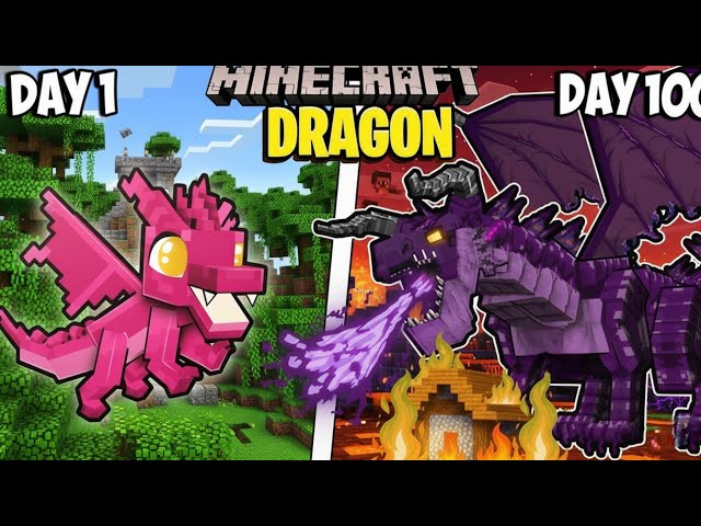 Minecraft but We Survive 100 Days in a Dragon World with My Friend! (Epic Dragon Adventure..| FixxHz