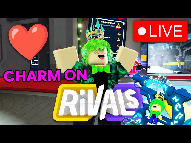 🔴HURRY - 1V1 ME for CHARM - Roblox Rivals LIVE🔴