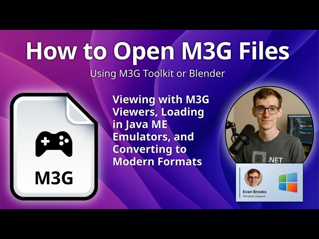 How to Open M3G Files (Mobile 3D Graphics)