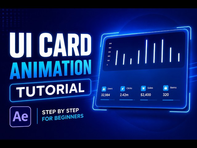 UI Animation Full Modern UI Motion Design in After Effects | Beginner to Advanced Tutorial