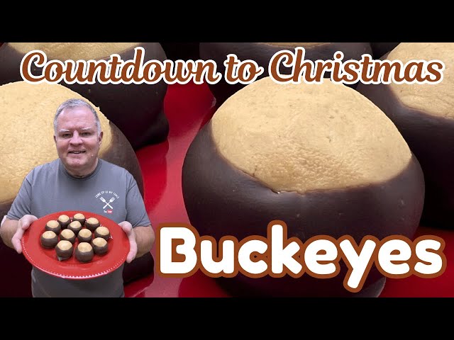Countdown to Christmas - Buckeyes-A classic candy of a peanut butter center with a chocolate shell!