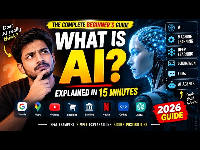 What Is Artificial Intelligence? AI Explained for Beginners in 2026 | AI, ML, GenAI & Agents