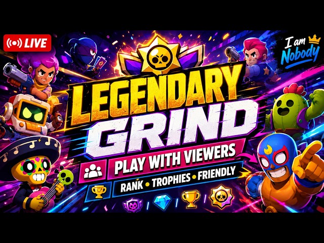 🔥 LEGENDARY LOBBY TAKEOVER! Rank, Trophies & Viewer Games | Brawl Stars LIVE