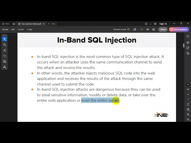 SQL Injection part2