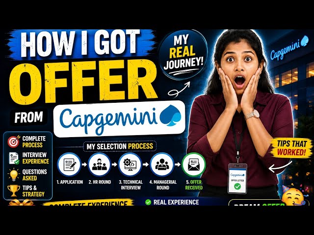 🎉 How I Got Offer from Capgemini | Complete Interview Process | Tips + My Experience | 100% Genuine 