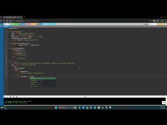 Python dasturlash tili 4-narmativ def