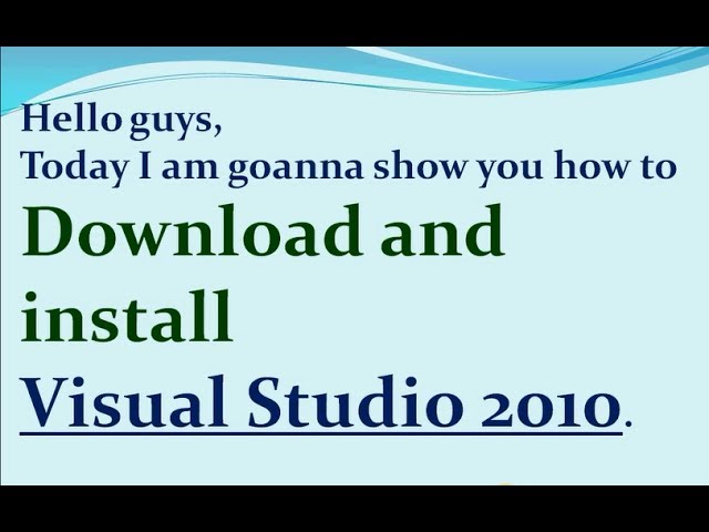 c# Tutorial 1. How to Download and Install Visual Studio 2010 Professional. Link in Description