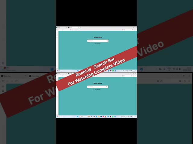 React JS Simple Project for Beginners | How to Make a Simple Search Bar Using React JS | Learn React