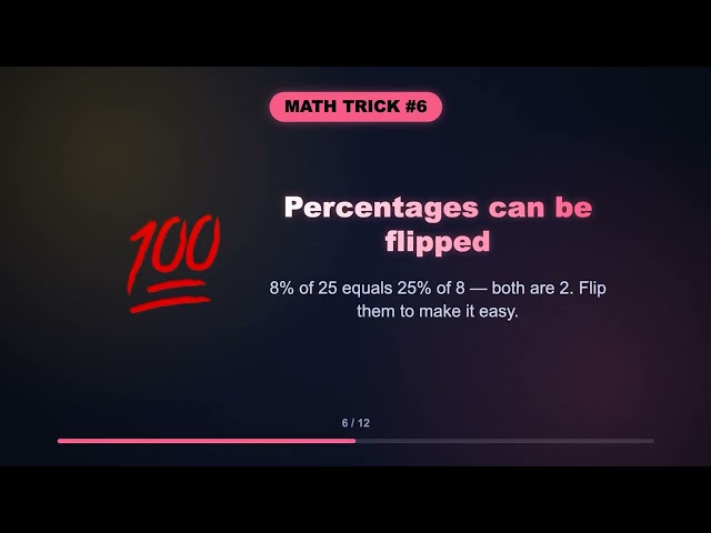 12 Fast Math Tricks 🤯 (Test Your Brain!)
