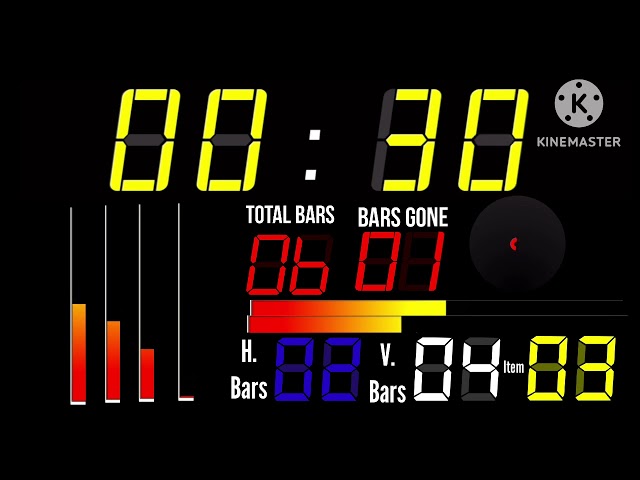 60 second timer (Graphic 7 bars race + item ,totals and radial timer) Pixel peeker polka (read desc)