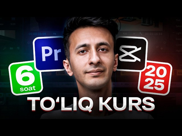 Videomontaj kursi. 6 soatda videomontajyor bo‘lasiz