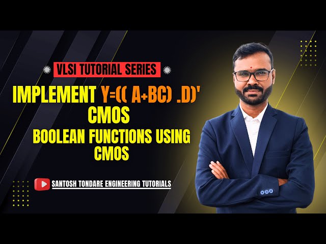|| Implement Y=(( A+BC) .D)' CMOS || Boolean functions using cmos||