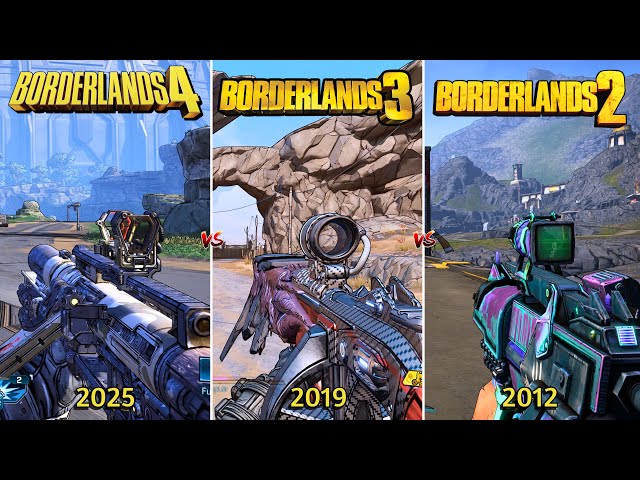 Borderlands 4 vs Borderlands 3 vs Borderlands 2 - Graphics and Physics Comparison