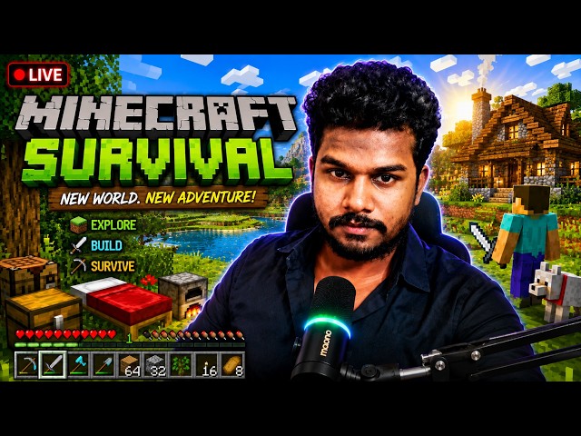 🔴 MINECRAFT SURVIVAL LIVE 🔥 | Chill Gameplay & New Adventures!