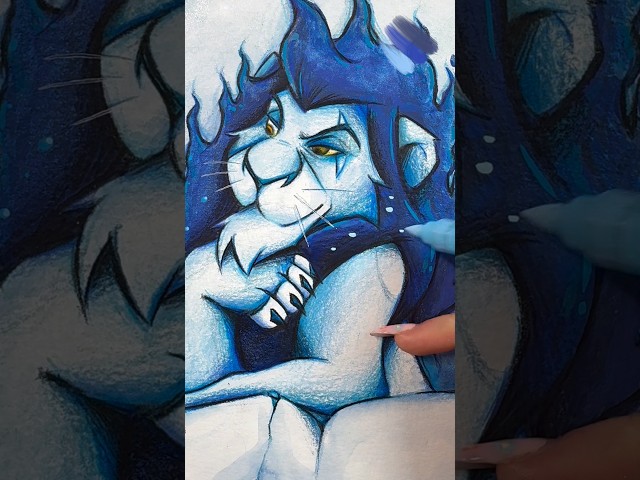 I painted a Disney character✨ with the colors of another one 😱🌈 #drawing #disney