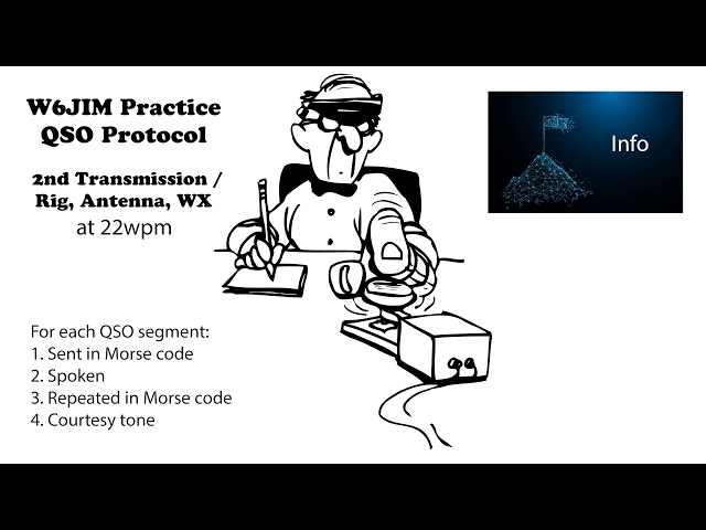 Practice QSO - Exchange 2- Info - 22wpm