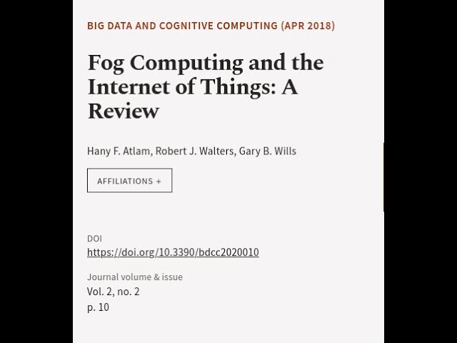 Fog Computing and the Internet of Things: A Review | RTCL.TV