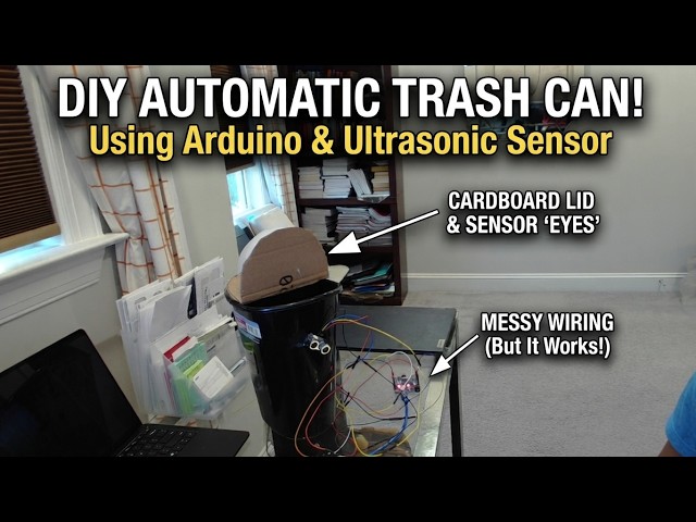 DIY Automatic Trash Can! Using Arduino & Ultrasonic Sensor