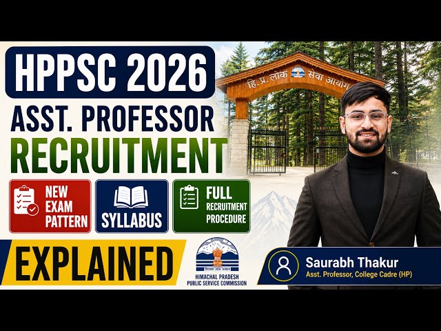HPPSC Asst. Professor Recruitment, 2026 || New Exam Pattern, Syllabus, Full Selection Procedure 