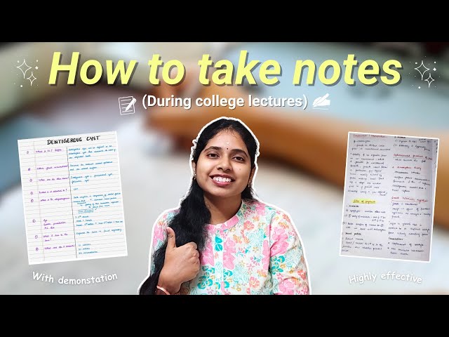 Take Effective Notes During College Lectures✍🏼💯✨ | Note-Taking Demonstration