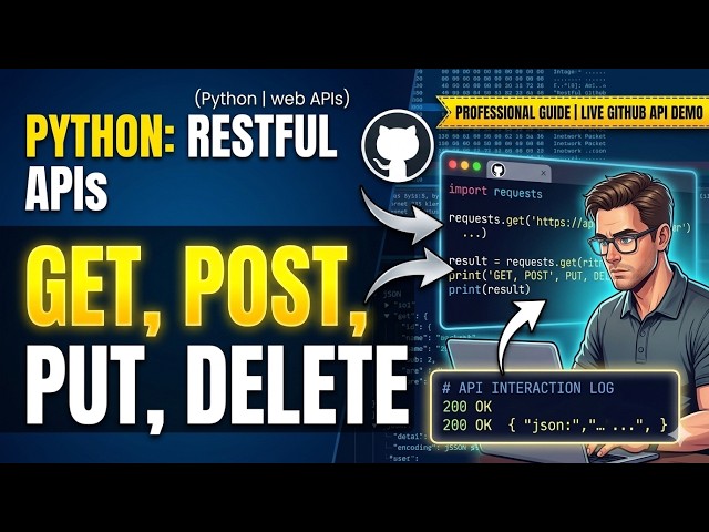 RESTful APIs Explained in Python | GET POST PUT DELETE with GitHub API