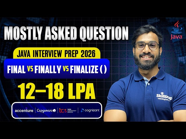 Final vs Finally vs Finalize in Java | Most Asked Java Interview Questions | By Ananad Sir