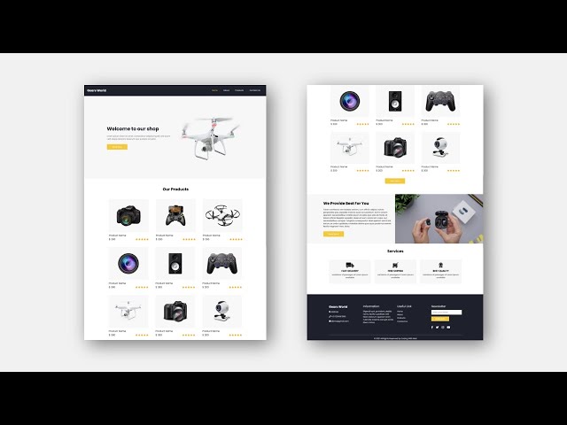 How To Make Ecommerce Website Using Html Css And Bootstrap Step By Step | Create e-Commerce Website