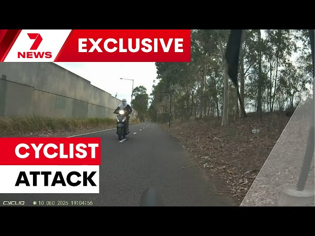 Motorbike gang terrorises Sydney cyclists | 7NEWS