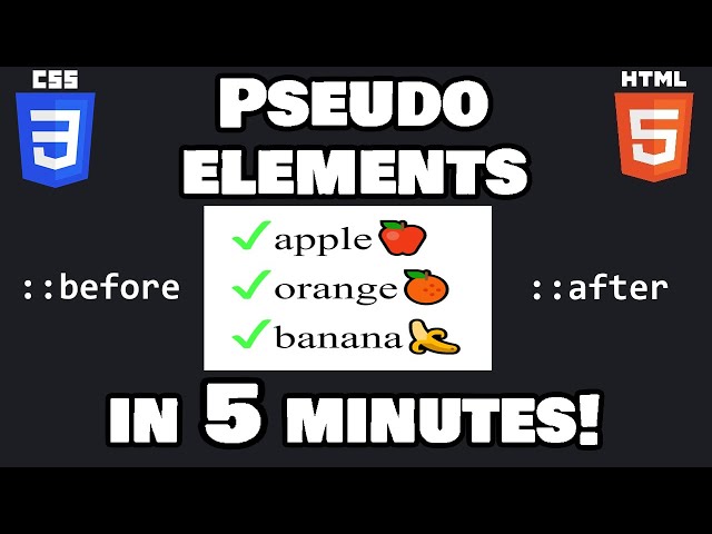 Learn CSS pseudo-elements in 5 minutes! ✔