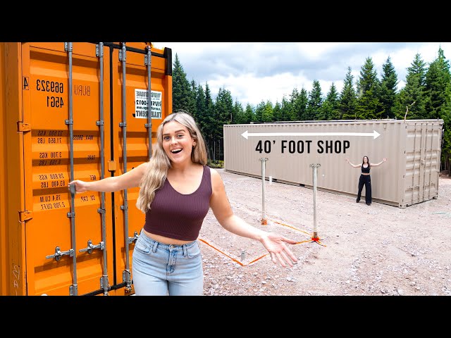 Building a Shipping Container Workshop! Screw Pile Foundation Ep. 2