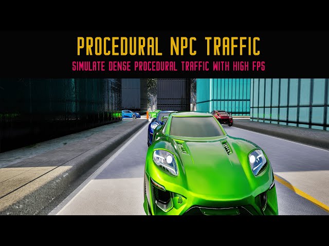 Procedural NPC Traffic Tutorial | Fab Marketplace Product | Add AI Vehicle Traffic to your game.