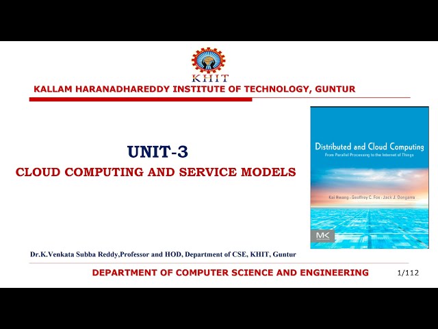 Cloud Computing and Service Models@UNIT-3