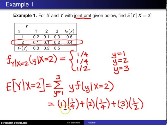 Conditional expectation -- Example 1