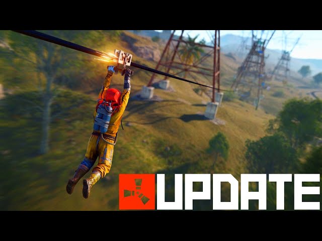 Rust Update: TIROLESA, Linha De TREM, Powerlines - Rust