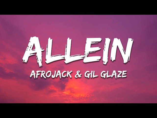 AFROJACK & Gil Glaze - Allein (Lyrics)