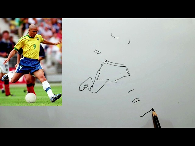 Step_by_Step Drawing Ronaldo Brazil // How To Draw Ronaldo Brazil