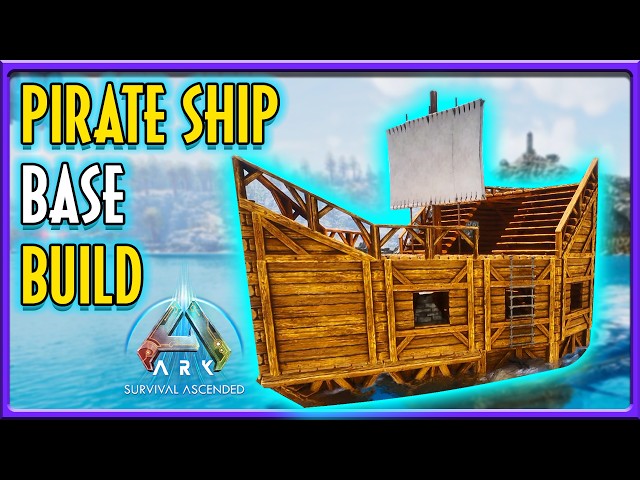 How to Build a Pirate Ship on a Raft | Ark Survival Ascended Tutorial