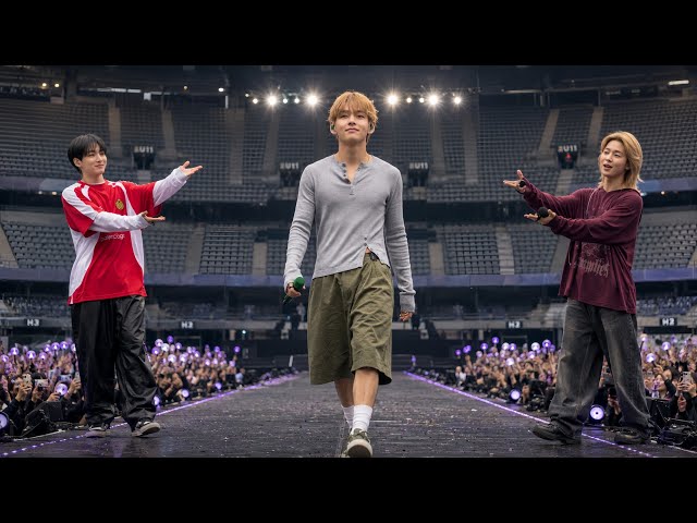 That moment Taehyung looked so natural during the Paris soundcheck!