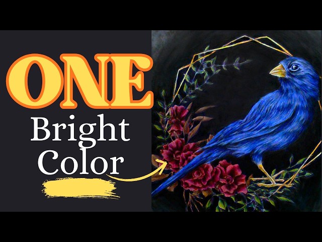 Why I Added ONE Bright Color to This Dark Drawing