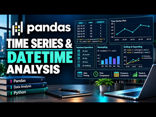 Pandas Time Series & Datetime Analysis | Module 10: Rolling Windows & Resampling